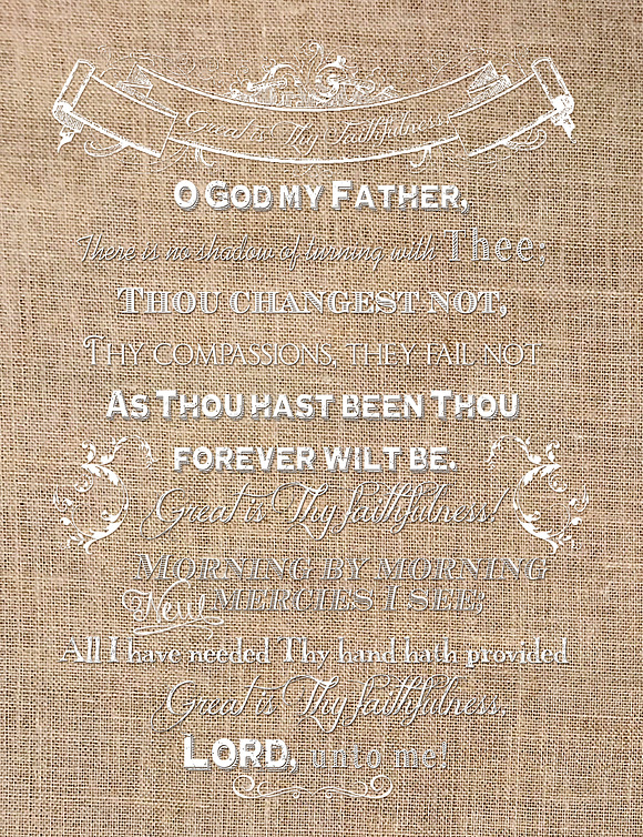 Burlap- Great Is Thy Faithfulness in Illustrations - product preview 1