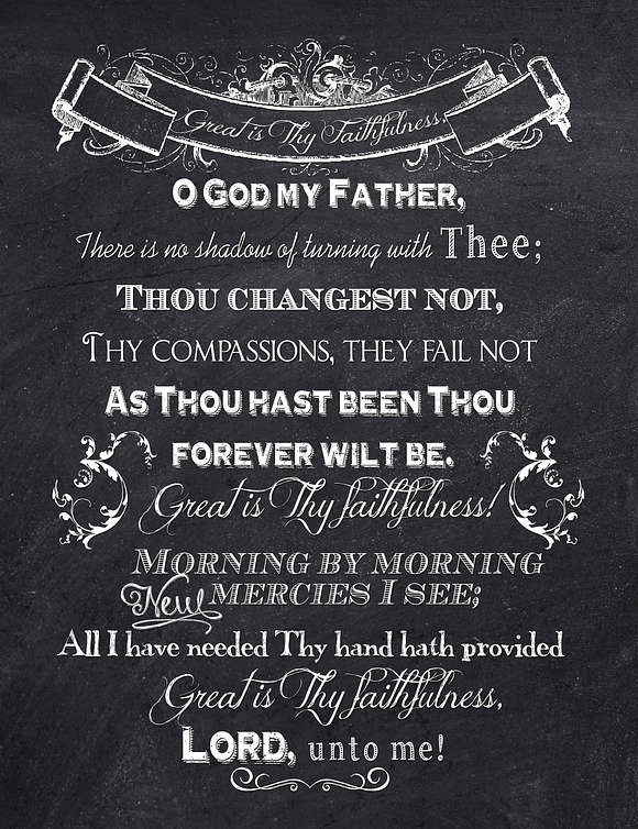 Chalkboard-Great Is Thy Faithfulness in Illustrations - product preview 1