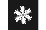 Brush Painted Snowflake