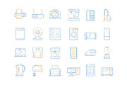 Home electrical icons. Household