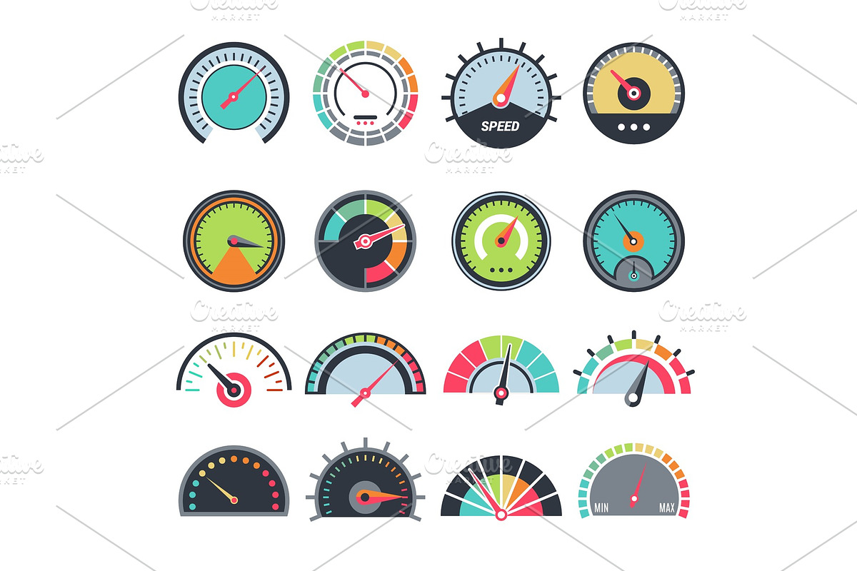 Level measure symbols. Speedometer in Graphics - product preview 8