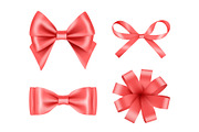 Bow realistic. Holiday decoration