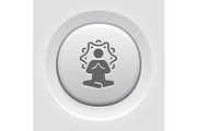 Yoga Meditation Icon. Flat Design