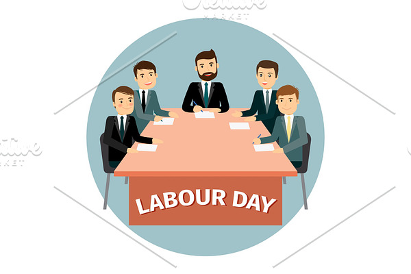 Labour Day vector poster with