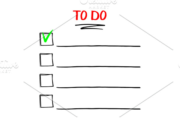 To do list vector template with hand