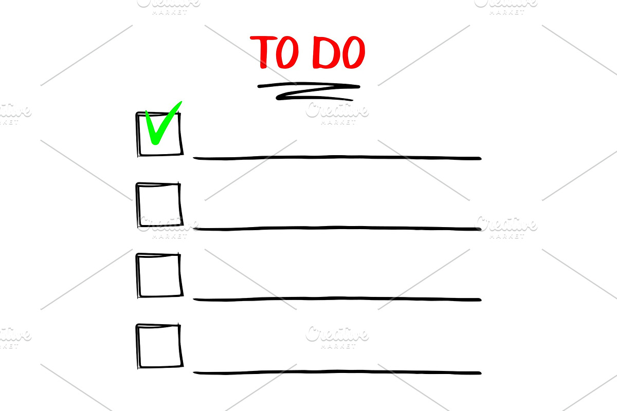 To do list vector template with hand in Graphics - product preview 8