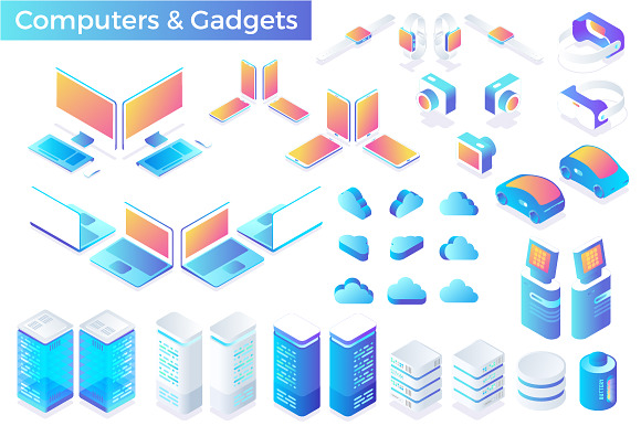 Isometric Flat Vector Collection 2 in Graphics - product preview 4