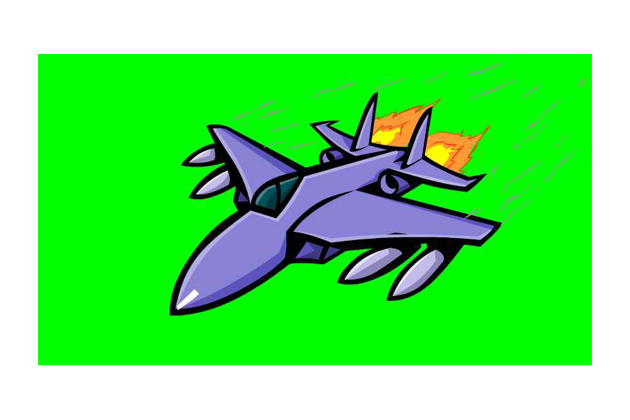 Animation American Jet Fighter Flyin