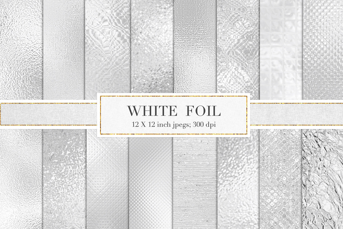 White metallic foil textures in Textures - product preview 8