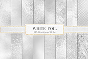 White metallic foil textures