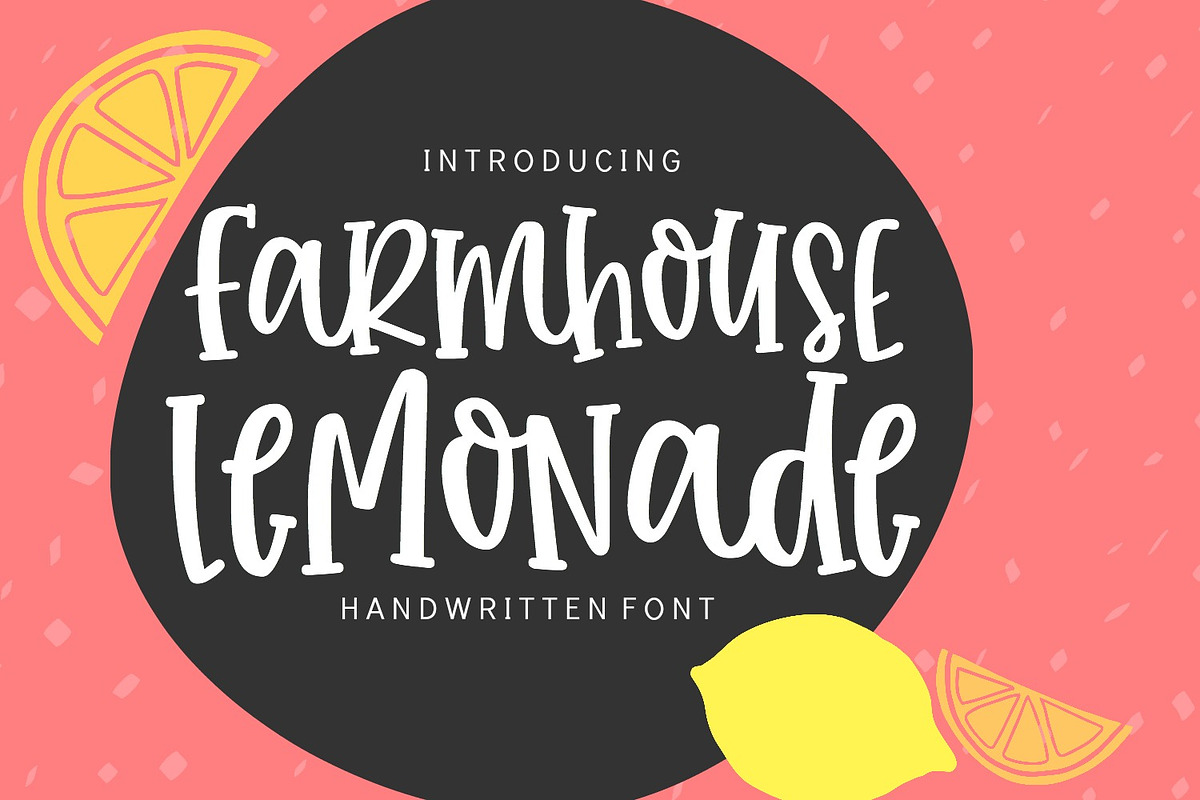 Farmhouse Lemonade Handwritten Font in Handwriting Fonts - product preview 8