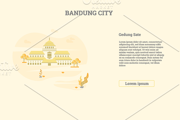 Bandung City of Indonesia Vector in Website Templates - product preview 2