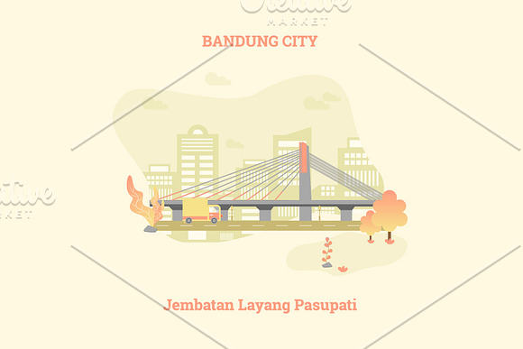 Bandung City of Indonesia Vector in Website Templates - product preview 3