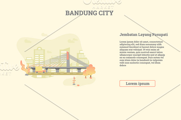 Bandung City of Indonesia Vector in Website Templates - product preview 4