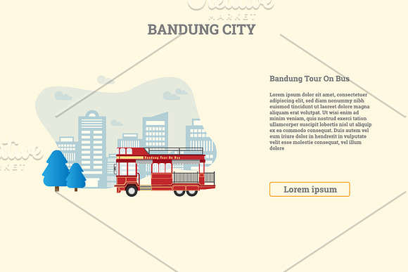 Bandung City of Indonesia Vector in Website Templates - product preview 6