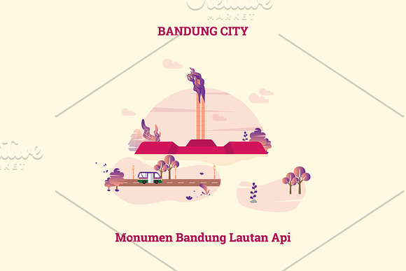 Bandung City of Indonesia Vector in Website Templates - product preview 7