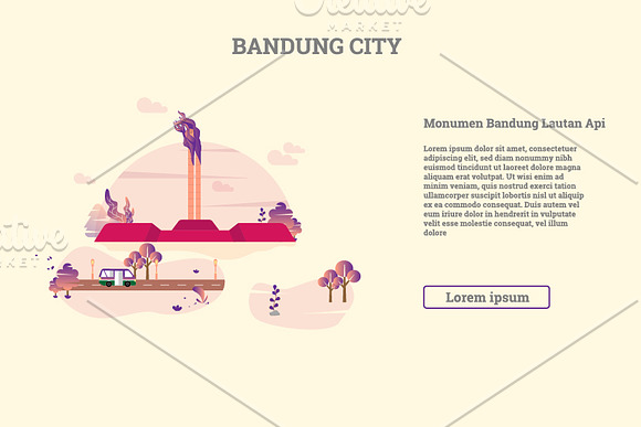 Bandung City of Indonesia Vector in Website Templates - product preview 8