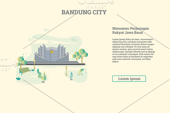 Bandung City of Indonesia Vector in Website Templates - product preview 10
