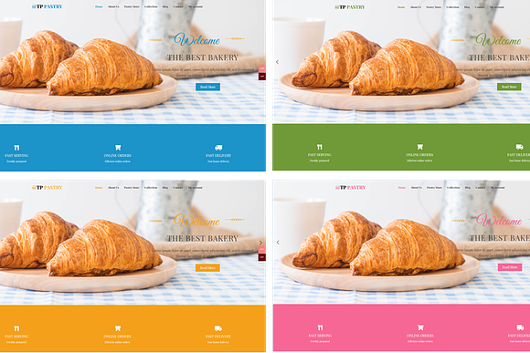TPG Pastry Bakery wordpress theme in WordPress Commerce Themes - product preview 1