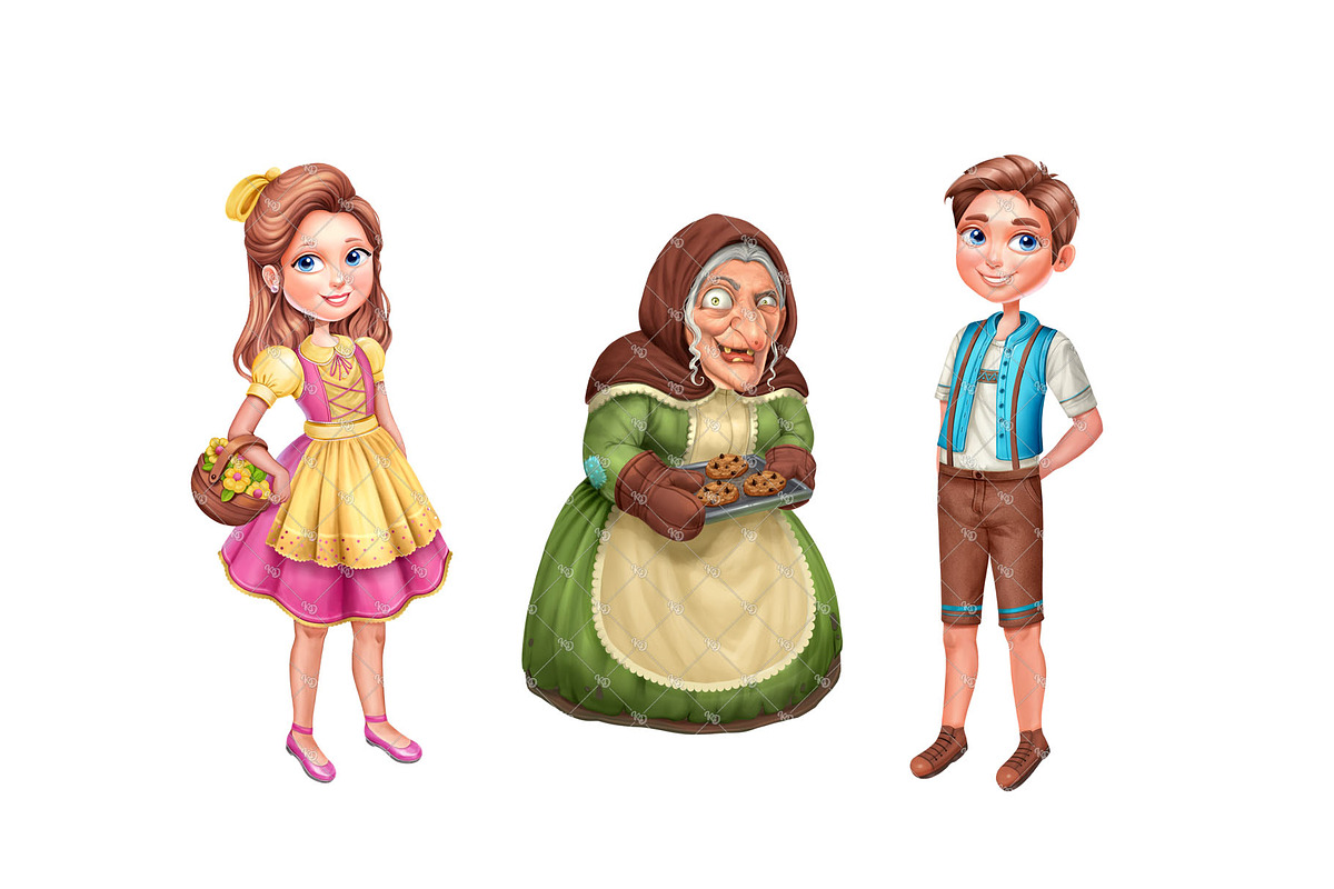 Hansel and Gretel Clipart in Illustrations - product preview 8