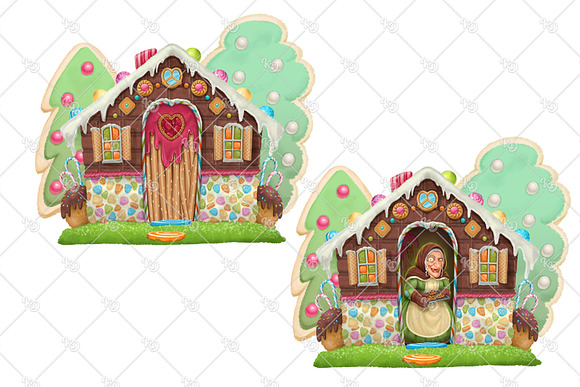 Hansel and Gretel Clipart in Illustrations - product preview 3