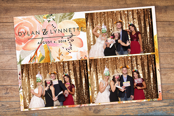 Gold Floral Photo Booth Template