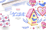 Watercolor spring home set