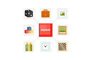 Square objects for children