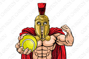 Spartan Trojan Tennis Sports Mascot