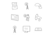 Internet connection icons set