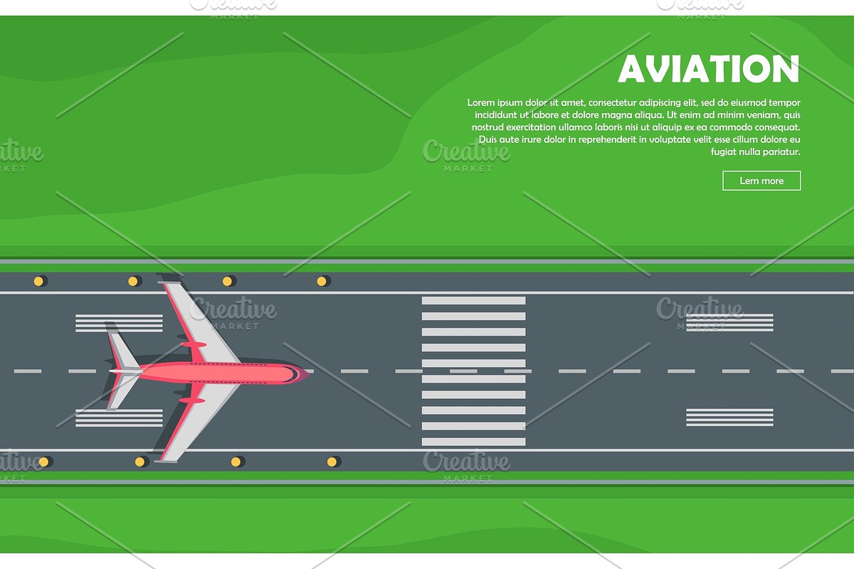 Aviation. Aircraft. Runway. Flight in Illustrations - product preview 8