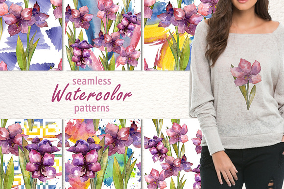 Amaryllis design set Watercolor png in Illustrations - product preview 2