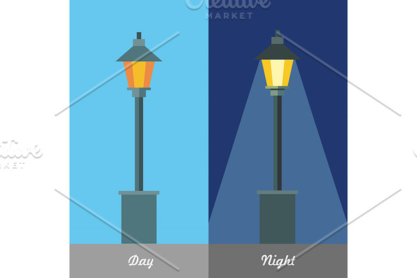 Street Light Vector Illustration at