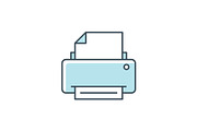 Printer color line icon