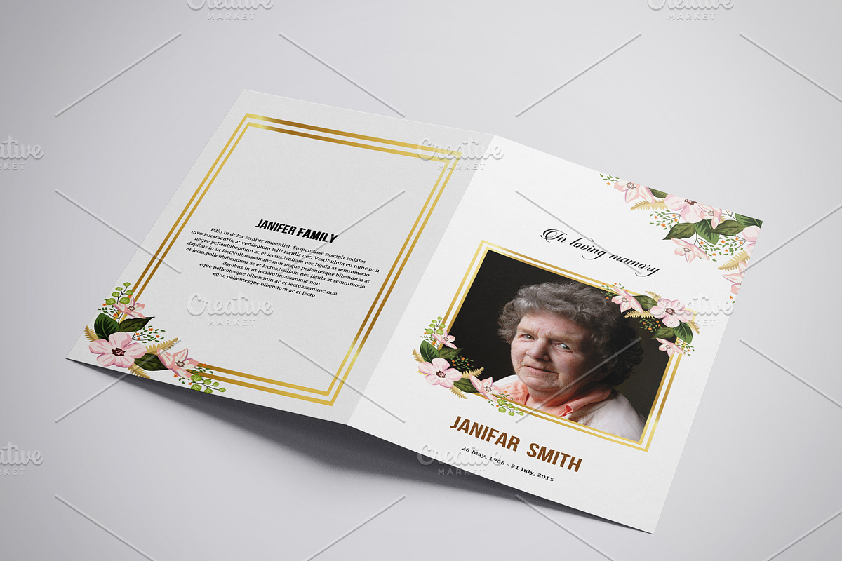 Funeral Program Template - V857 in Brochure Templates - product preview 8