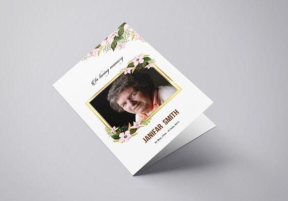 Funeral Program Template - V857 in Brochure Templates - product preview 2