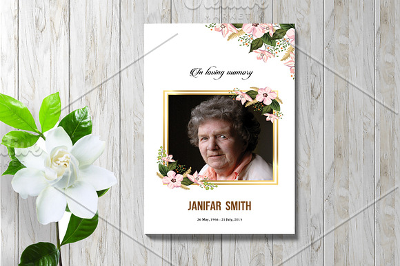 Funeral Program Template - V857 in Brochure Templates - product preview 3