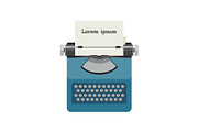 Typewriter flat icon