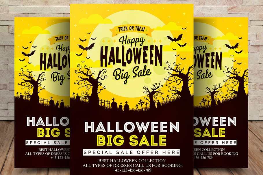 Halloween Sale Flyer Poster in Flyer Templates - product preview 8