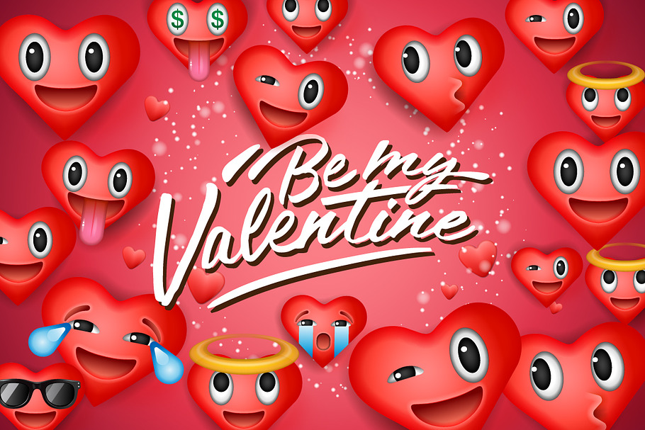 Valentine's Day Emoji in Illustrations - product preview 8