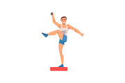 Shot Putter Male Athlete Character
