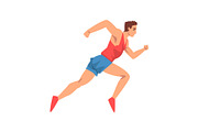 Male Athlete Running, Sportsman