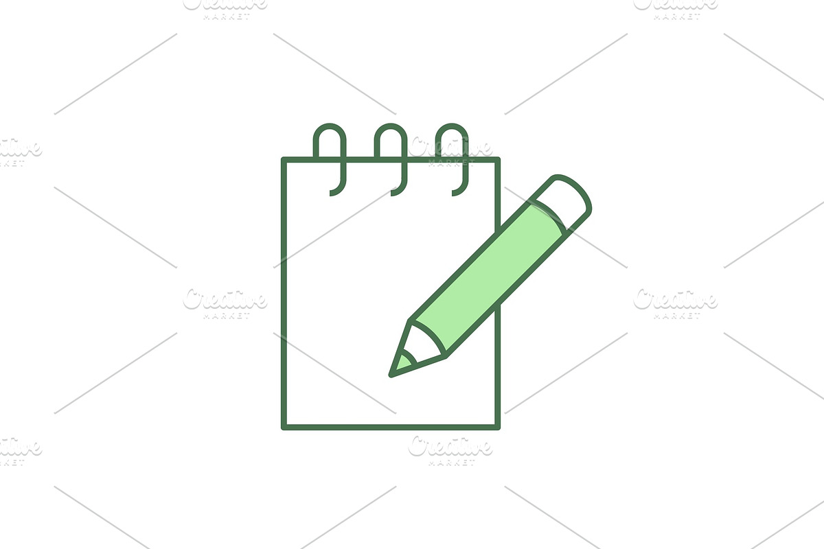 Notebook with pencil icon in Icons - product preview 8