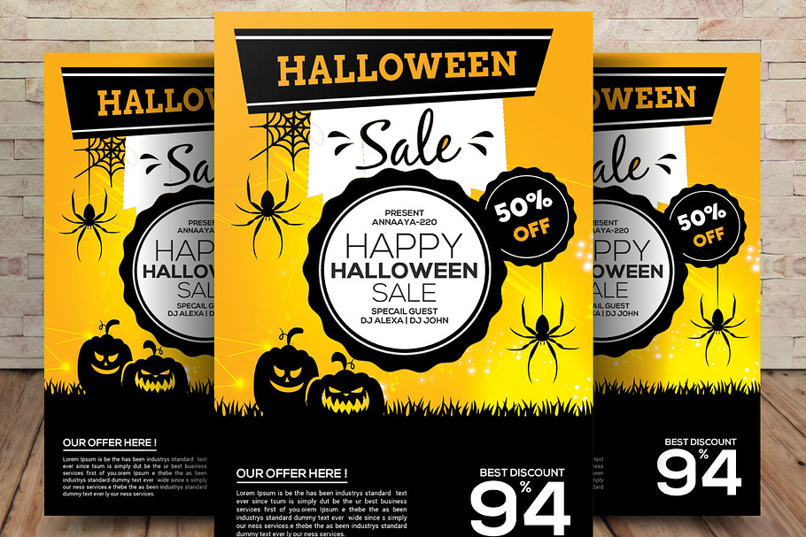 Halloween Sale Flyer Template in Flyer Templates - product preview 8