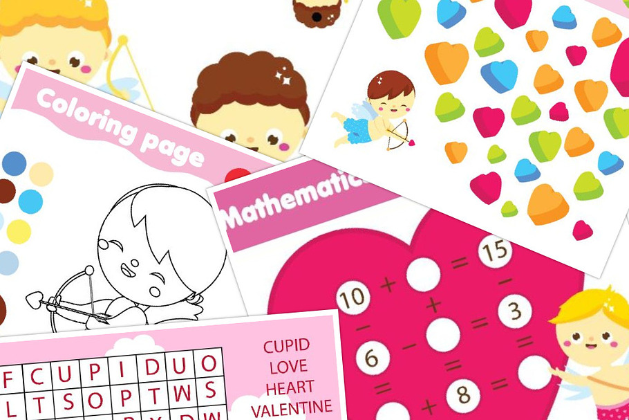 Valentine's day kids activities game in Graphics - product preview 8