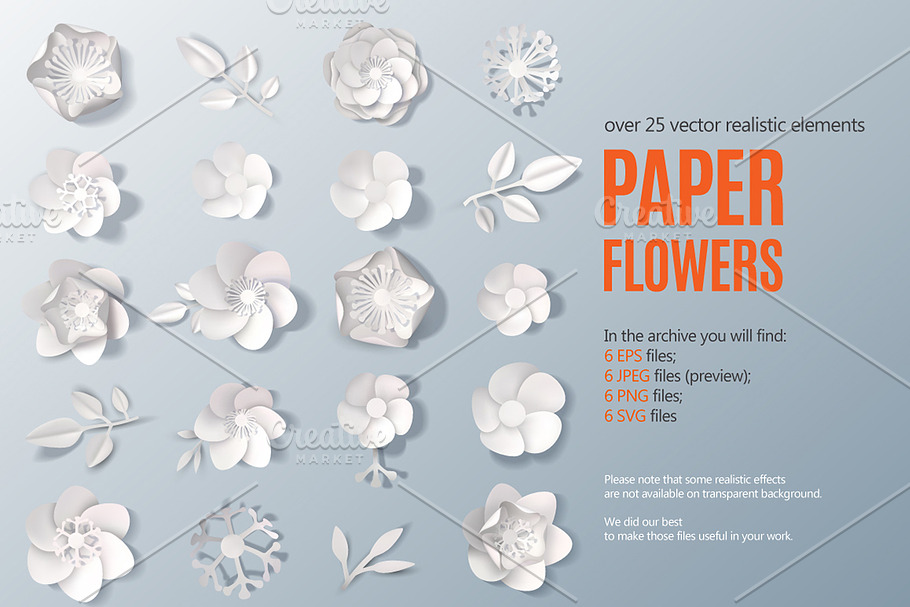 Paper Flowers Set