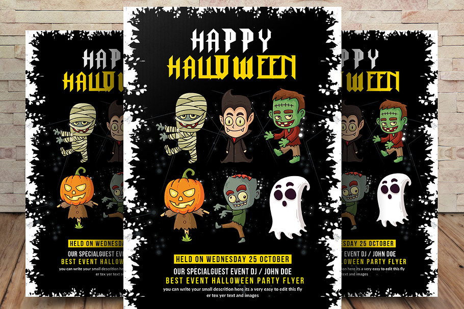 Creepy Halloween Costume Party Flyer