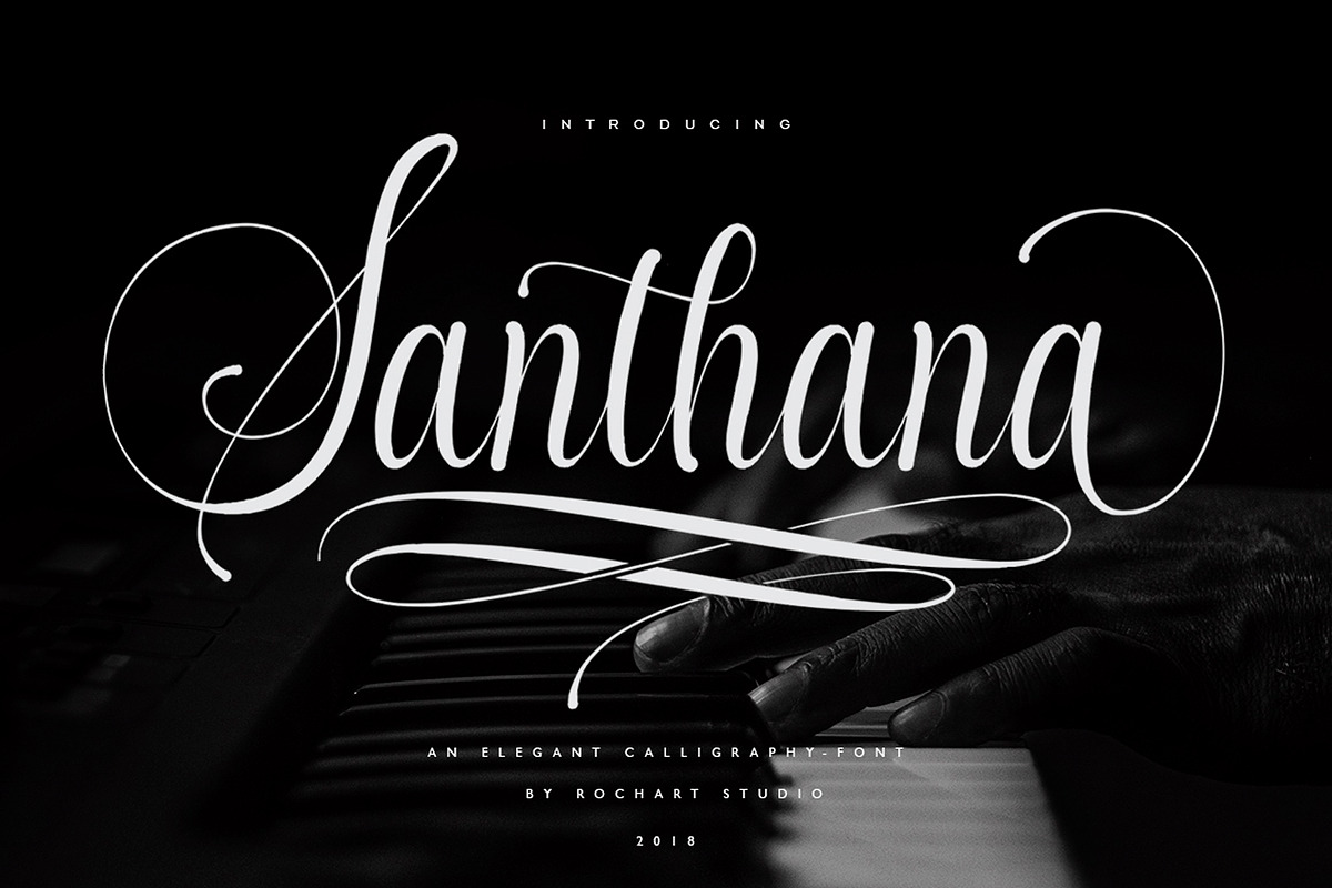 Santhana Calligraphy in Calligraphy Fonts - product preview 8