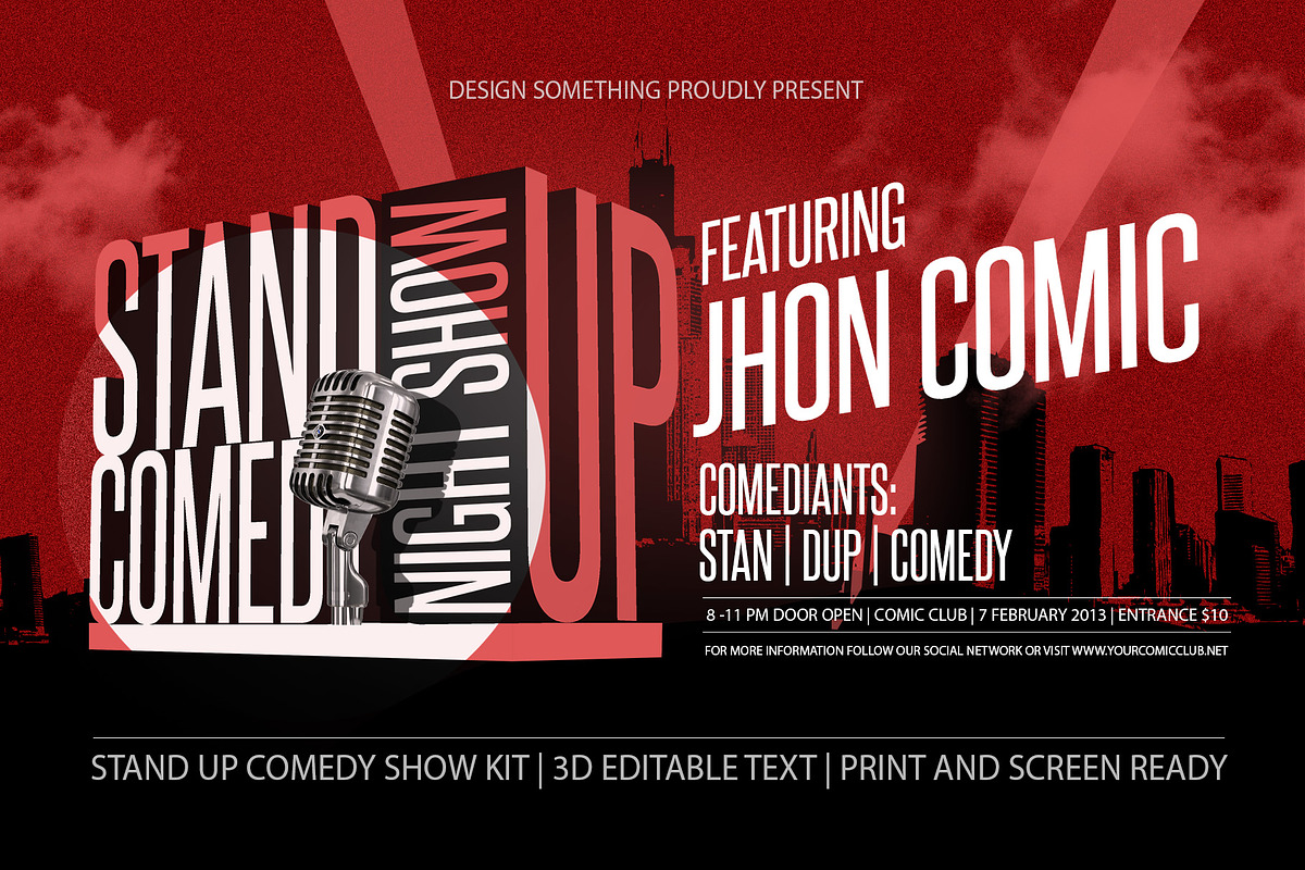 Stand Up Comedy Show Kit in Graphics - product preview 8