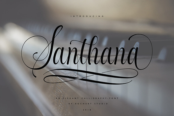 Santhana Calligraphy in Calligraphy Fonts - product preview 11
